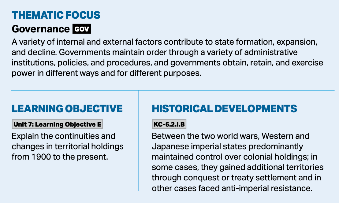 From Page 134 of the AP World History Course and Exam Description.