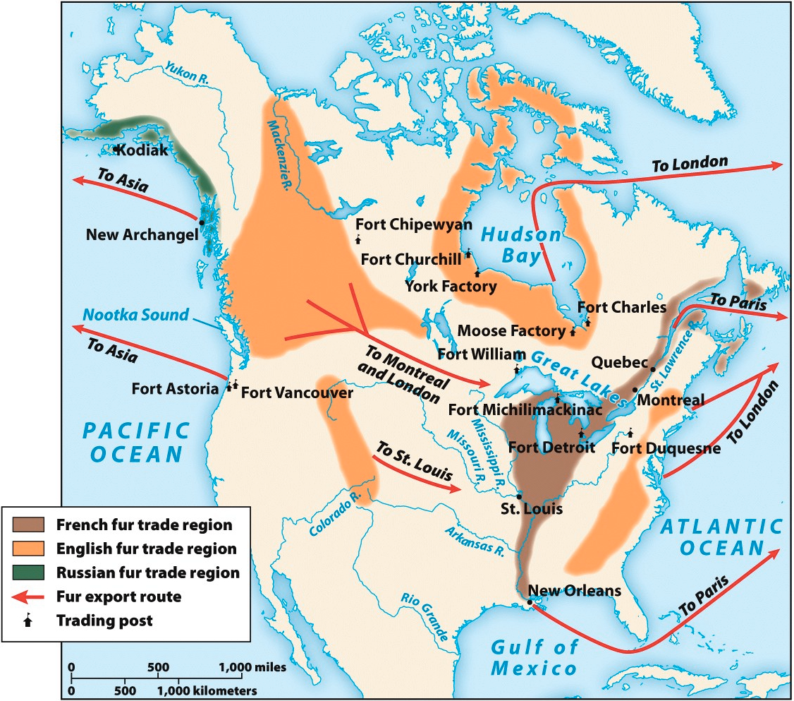 The North American Fur Trade. Source: Ways of the World.