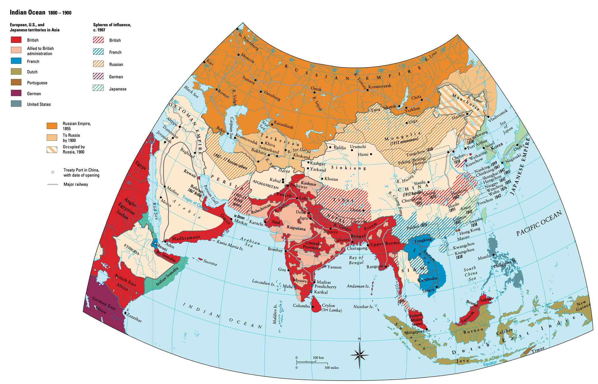 The Indian Ocean in the nineteenth century. Source: Historical Atlas of the Islamic World