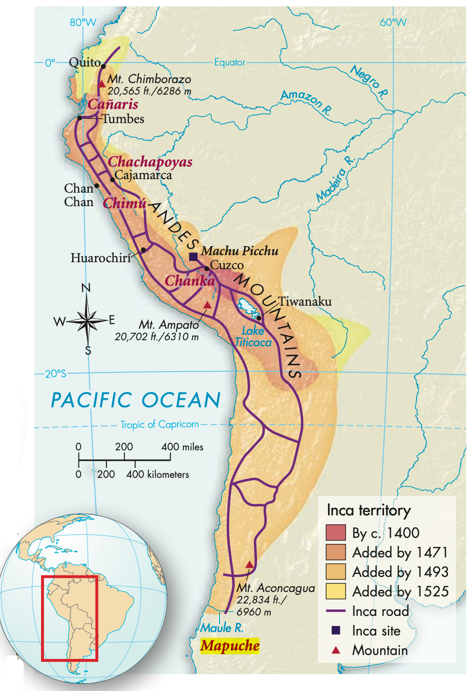 Inka Empire. Source: Crossroads and Cultures.