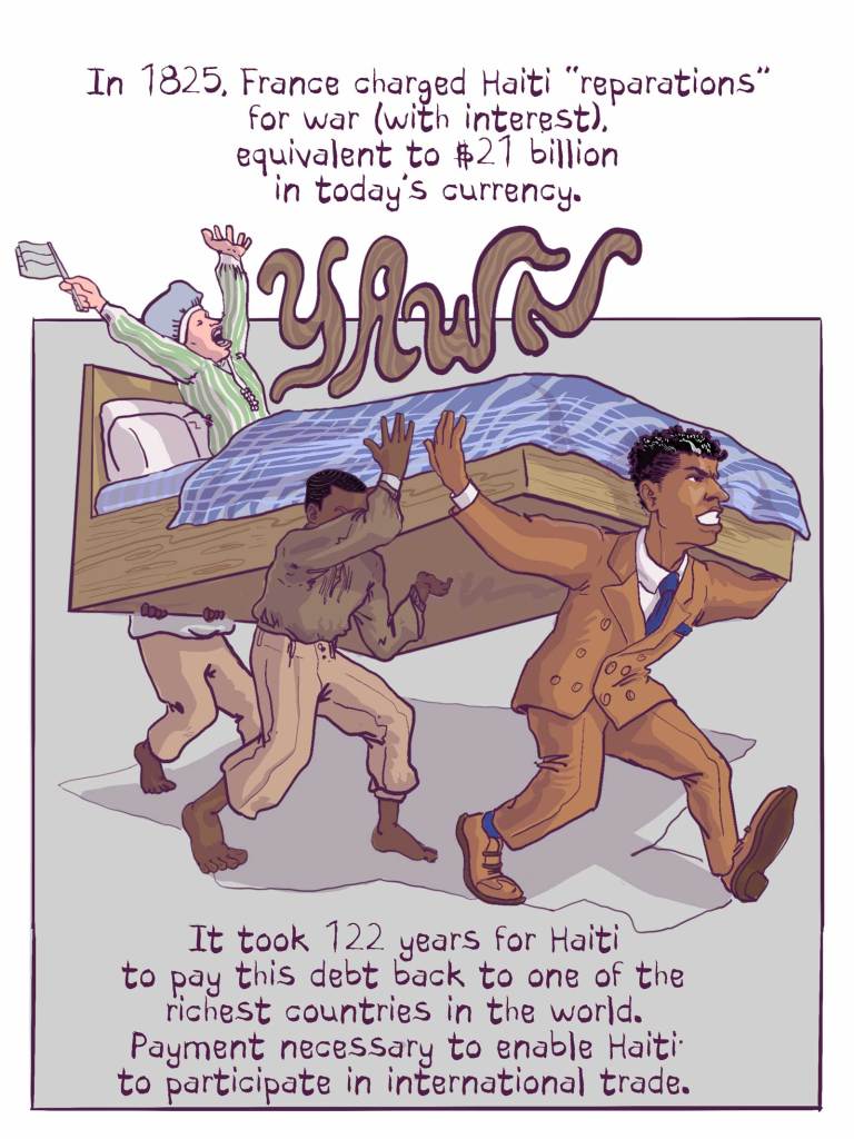 A panel from Rocky Cotard’s “Haiti’s Long Road to Freedom.”