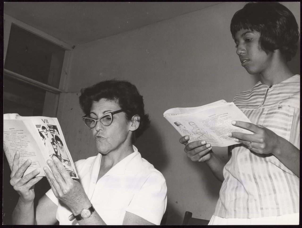 In 1961, thousands of Cuban volunteers traveled around the island helping students learn to read. Teaching literacy skills is a critical tool of decolonization. Learn more about the campaign. Photo Source: Wikimedia Commons.