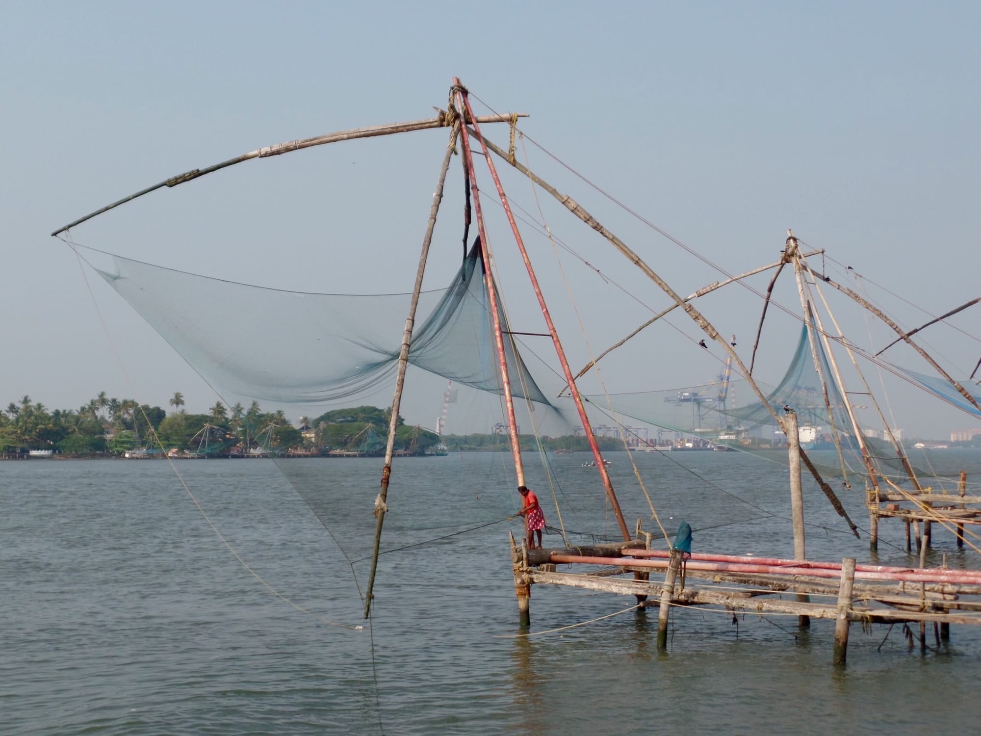 Chinese fishing nets in For Kochi, India. Photo by Bram.