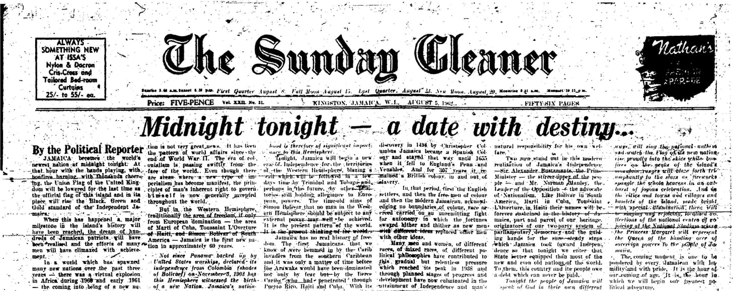 “The Present Thinking of the World”: Decolonization in Jamaica and the British Caribbean